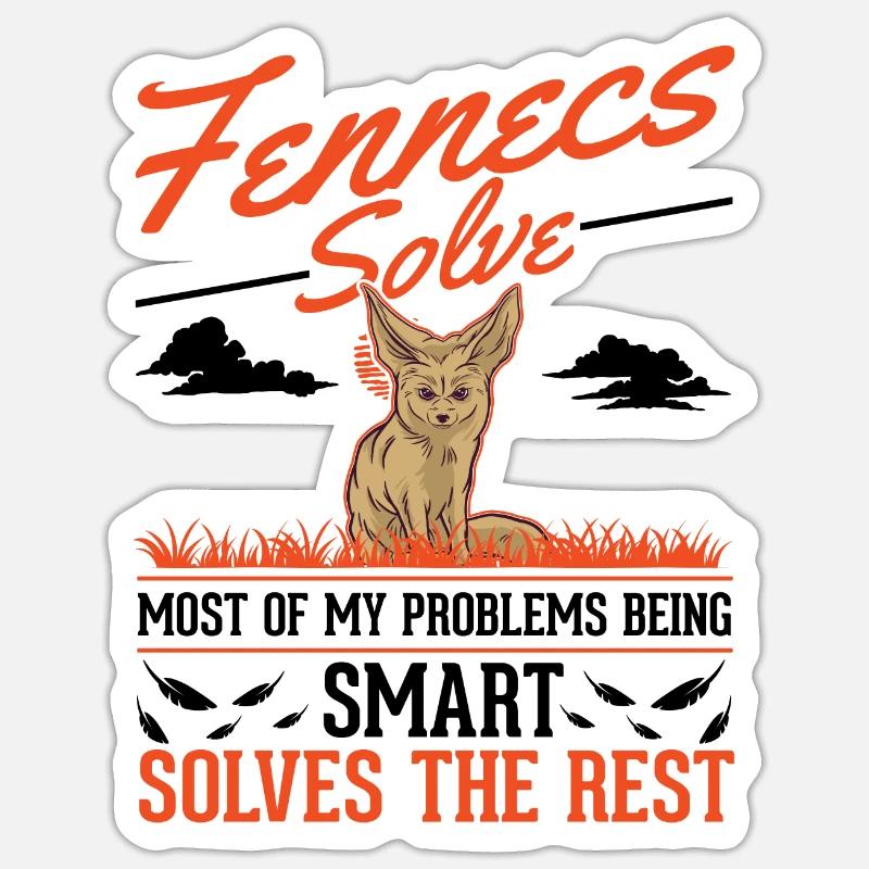 Fennec Gift Desert Fox Fennec - Sticker size S (10 x 10 cm) - white matte