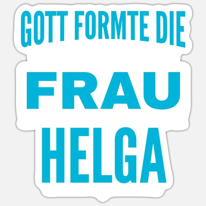 Conception du nom Helga Sticker taille S (10 x 10 cm)