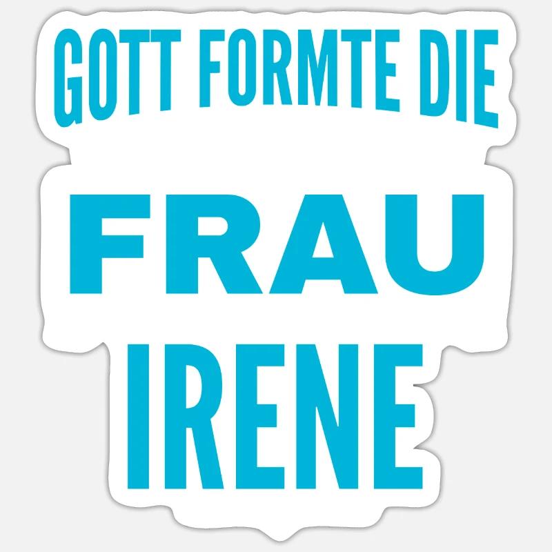 Conception du nom d’Irene Sticker taille S (10 x 10 cm)