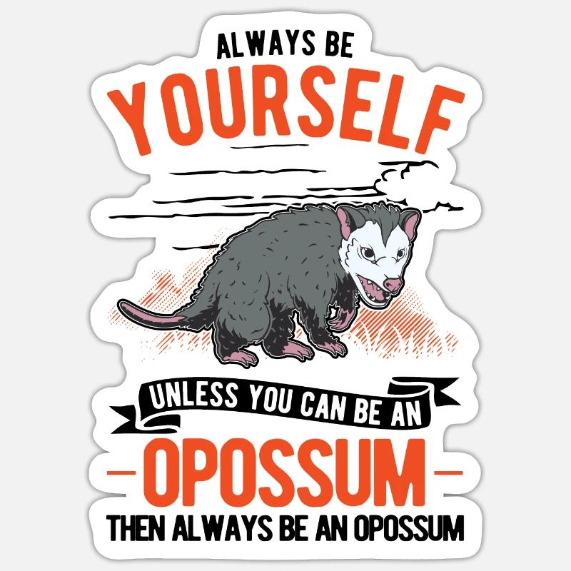 Opossum Geschenk Possum Beutelratte Sticker Größe S (10 x 10 cm)