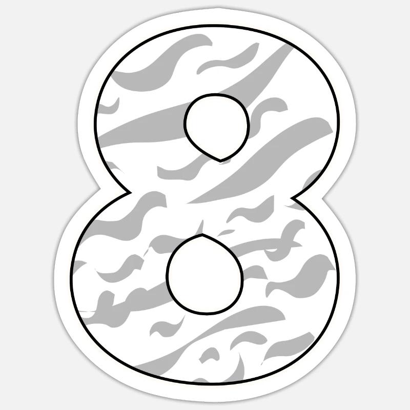 8 - Sticker size S (10 x 10 cm) - white matte