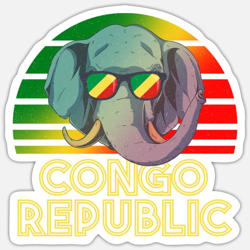 République du Congo Sticker taille S (10 x 10 cm)
