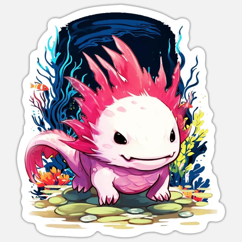 Axolotl - Sticker size S (10 x 10 cm) - white matte