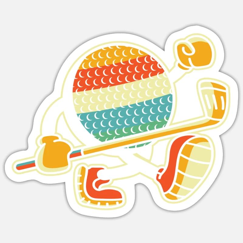 Golf Golfeurs Golfeurs - Sticker taille S (10 x 10 cm) - blanc mat