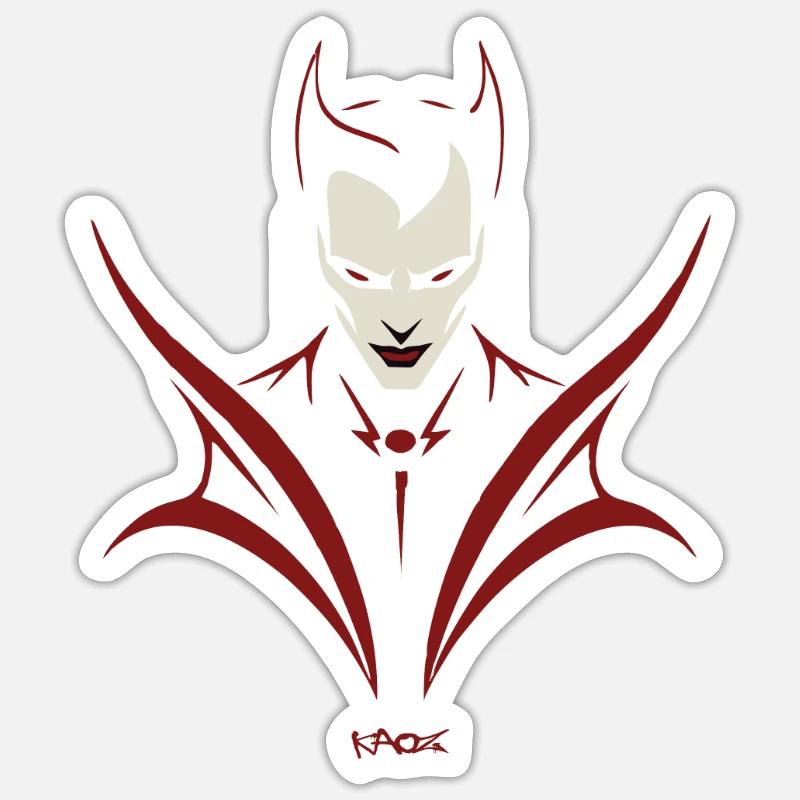 Emblème de vampire - Sticker taille S (10 x 10 cm) - blanc mat