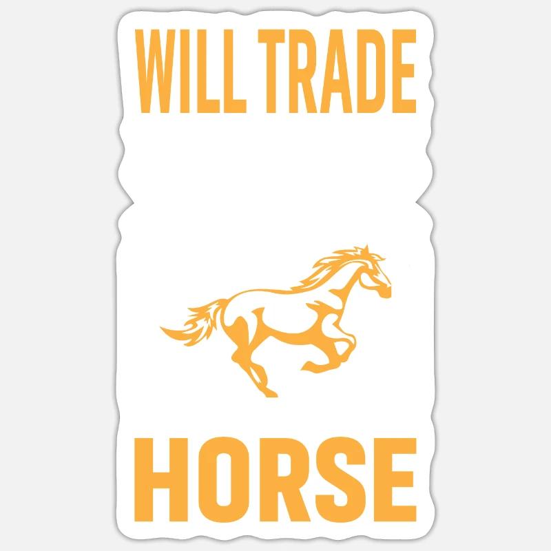 Wird Schwester gegen Pferd eintauschen Sticker Größe S (10 x 10 cm)