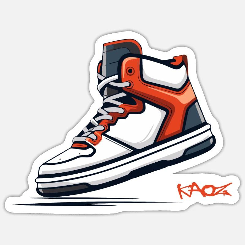 Fan de baskets Turnschuh - Sticker taille S (10 x 10 cm) - blanc mat