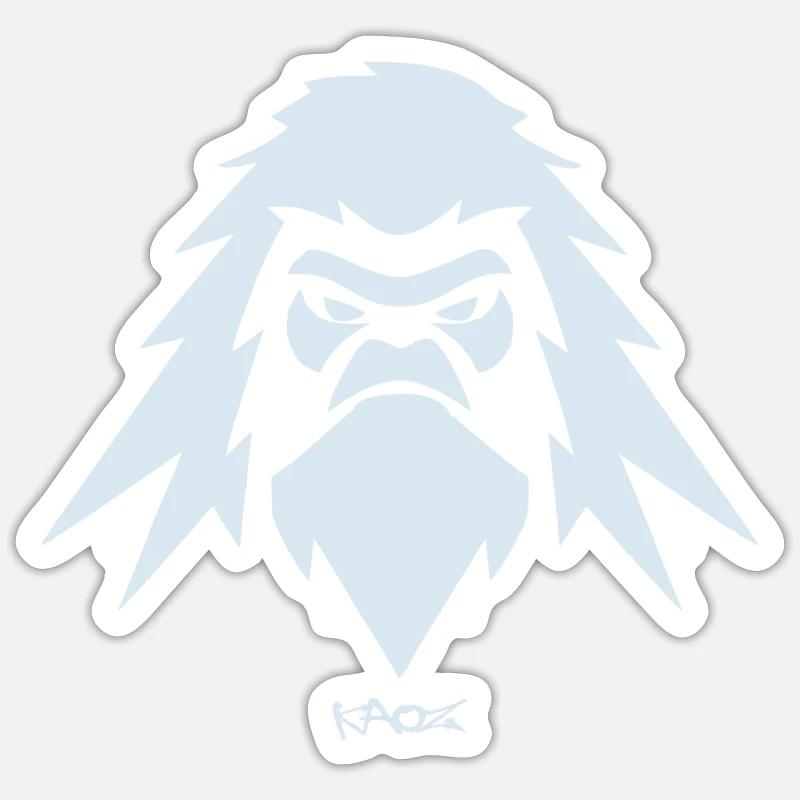 Mountain Yeti Mountains Emblem - Sticker size S (10 x 10 cm) - white matte