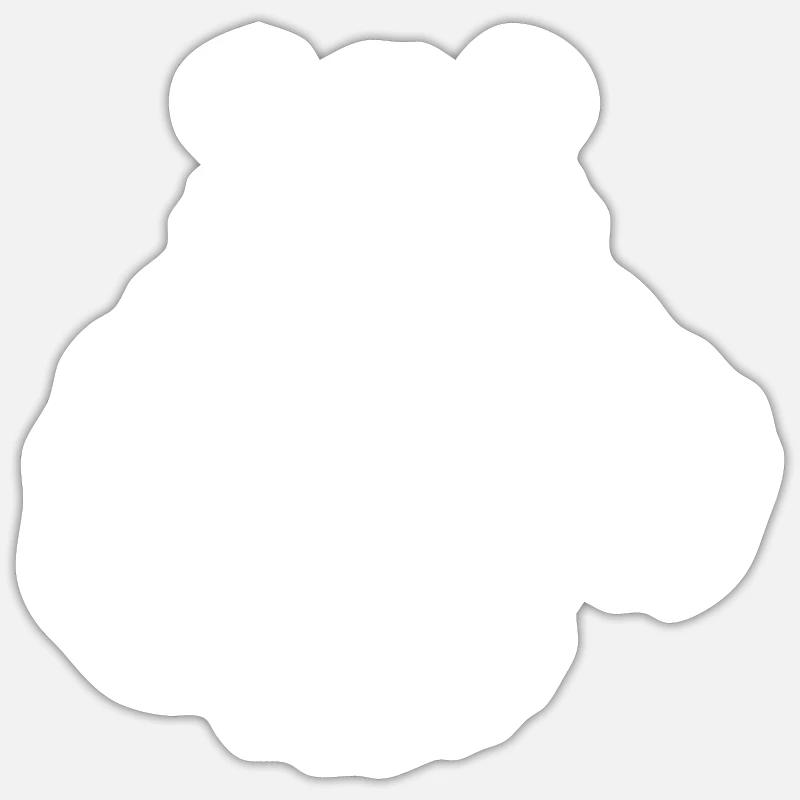 Panda géant Panda Ours - Sticker taille S (10 x 10 cm) - blanc mat