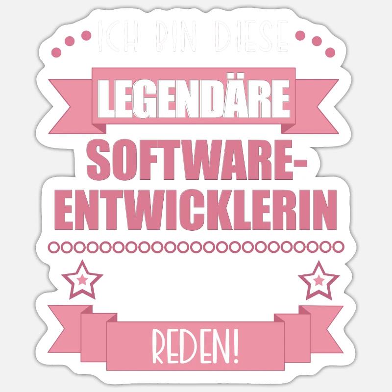 Softwareentwicklerin Codeexpertin süßes Geschenk Sticker Größe S (10 x 10 cm)