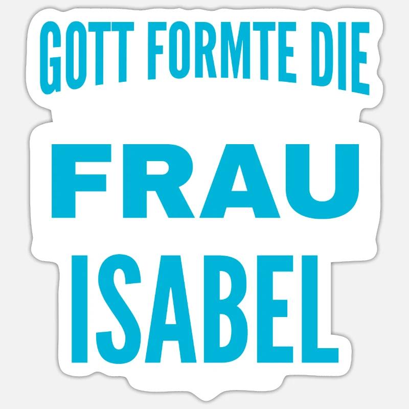 Isabel Nom Design - Sticker taille S (10 x 10 cm) - blanc mat