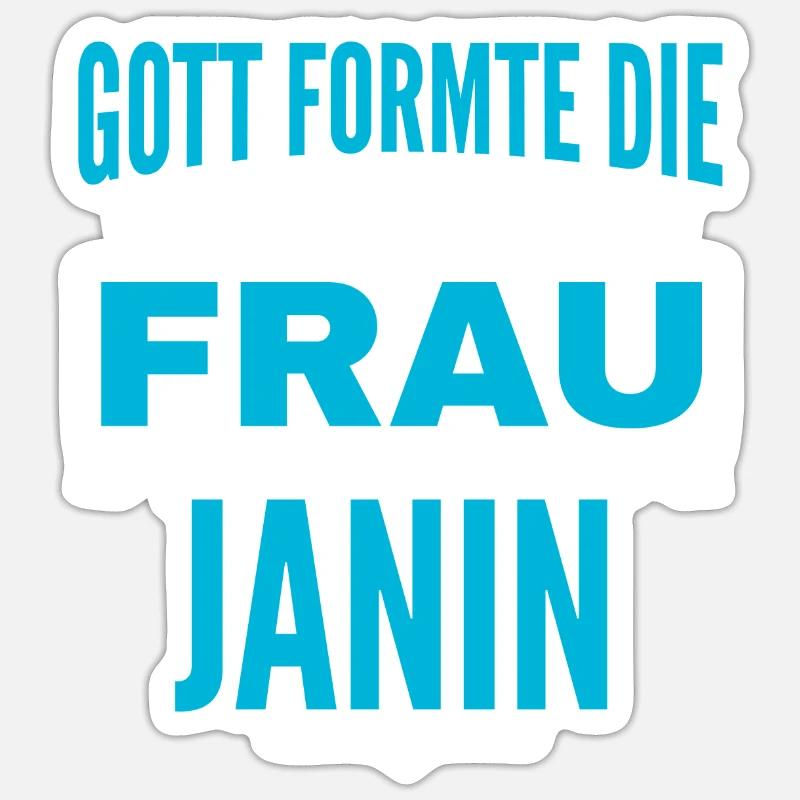 Conception du nom Janin Sticker taille S (10 x 10 cm)
