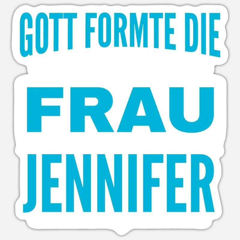 Jennifer Name Design - Sticker size S (10 x 10 cm) - white matte