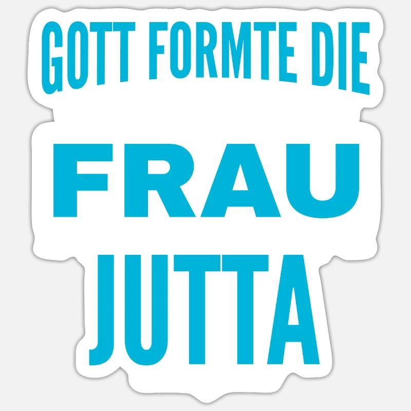 Jutta Name Design - Sticker size S (10 x 10 cm) - white matte