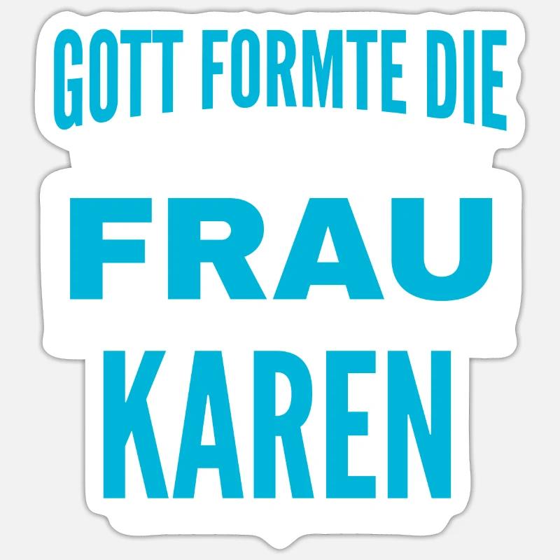 Conception du nom Karen Sticker taille S (10 x 10 cm)