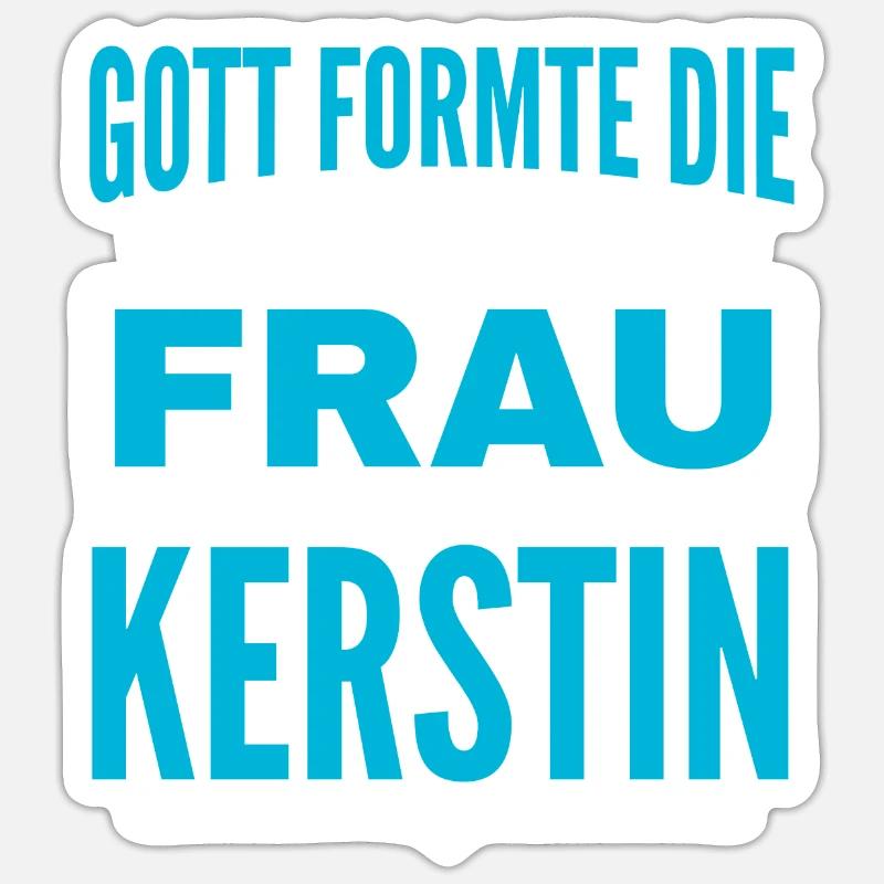 Conception du nom Kerstin - Sticker taille S (10 x 10 cm) - blanc mat