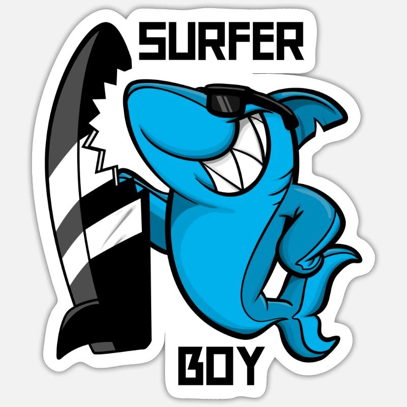 Shark - Sticker size S (10 x 10 cm) - white matte