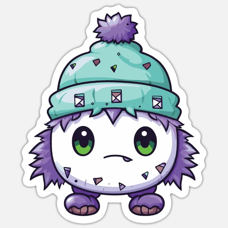 Winter Eskimo Baby Comic - Sticker size S (10 x 10 cm) - white matte