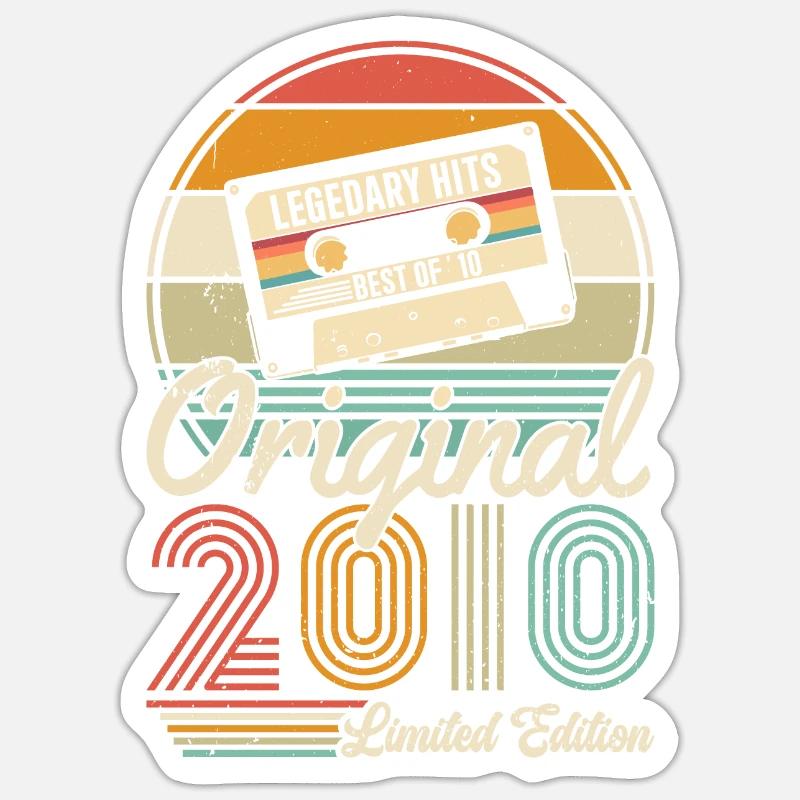 Awesome since 2010 - Sticker size S (10 x 10 cm) - white matte