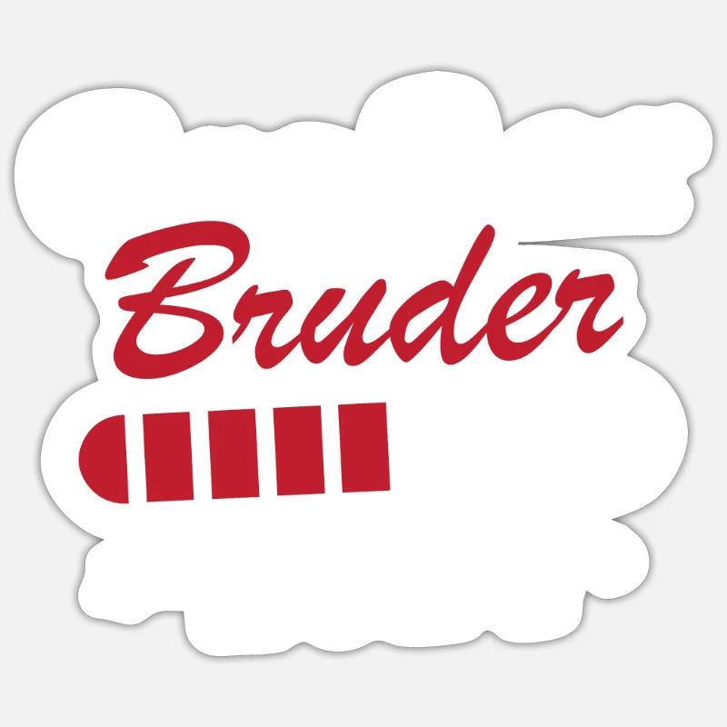Großer Bruder Loading 2024 - Sticker Größe S (10 x 10 cm) - Mattweiß