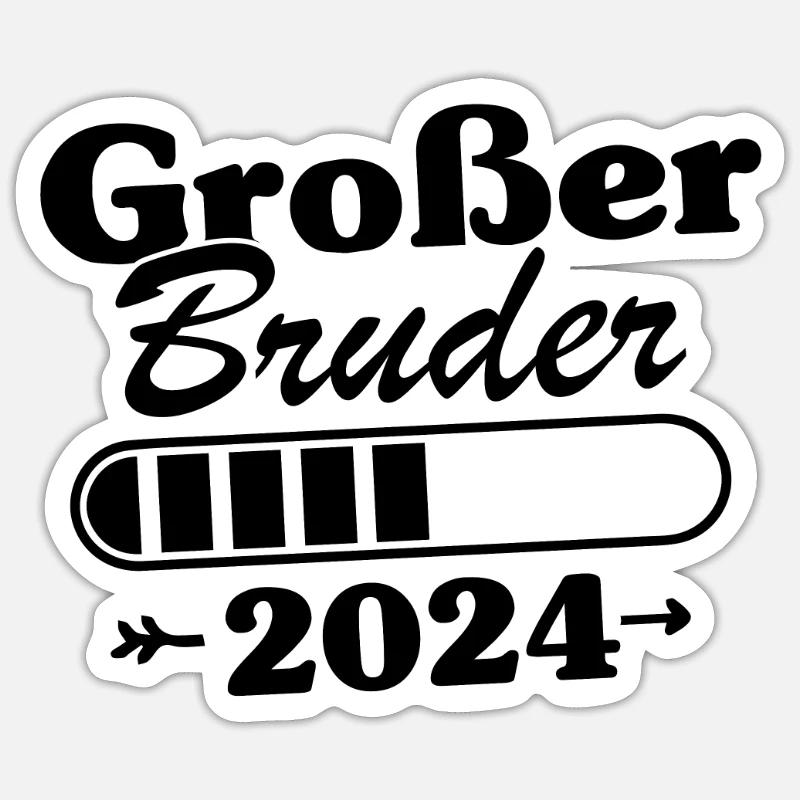 Großer Bruder Loading 2024 Sticker Größe S (10 x 10 cm)