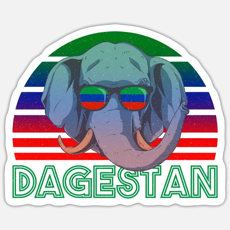 Dagestan - Sticker Größe S (10 x 10 cm) - Mattweiß