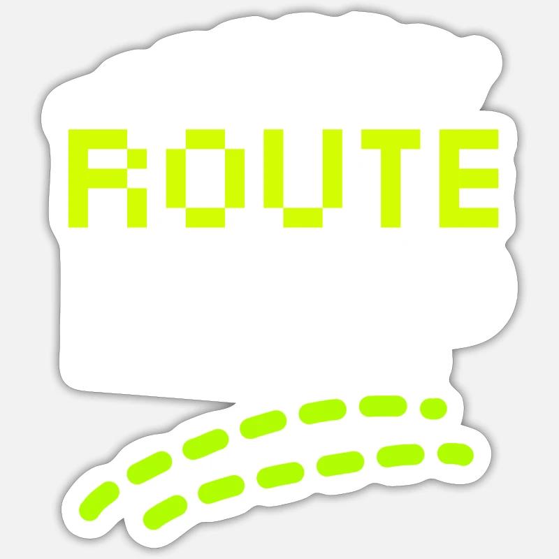 Route Map - Sticker size S (10 x 10 cm) - white matte