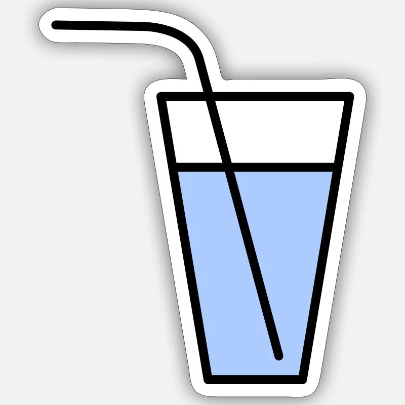 Mineralwasser - Sticker Größe S (10 x 10 cm) - Mattweiß