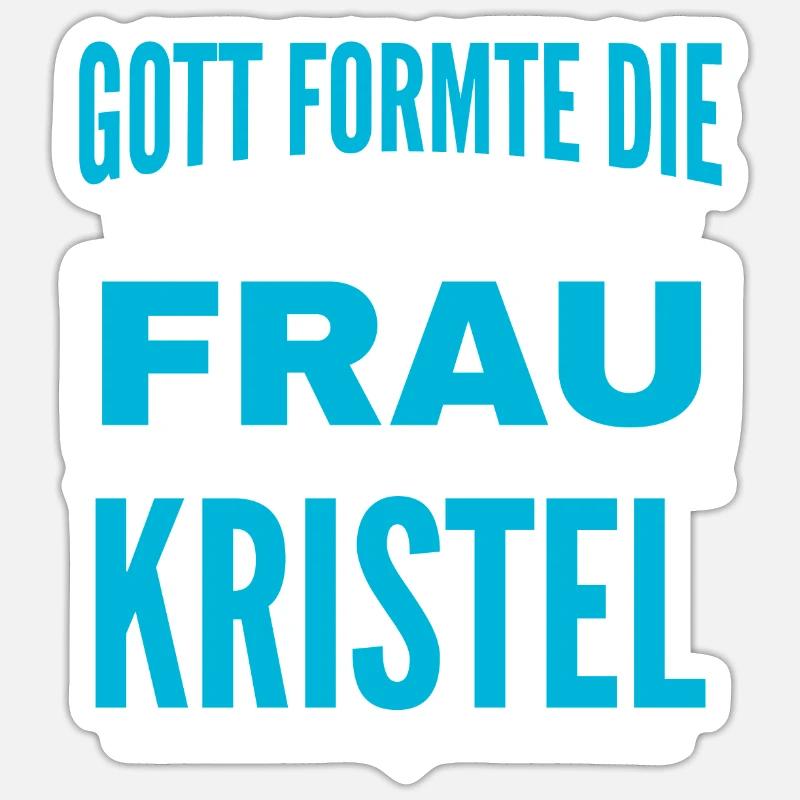 Conception du nom Kristel Sticker taille S (10 x 10 cm)