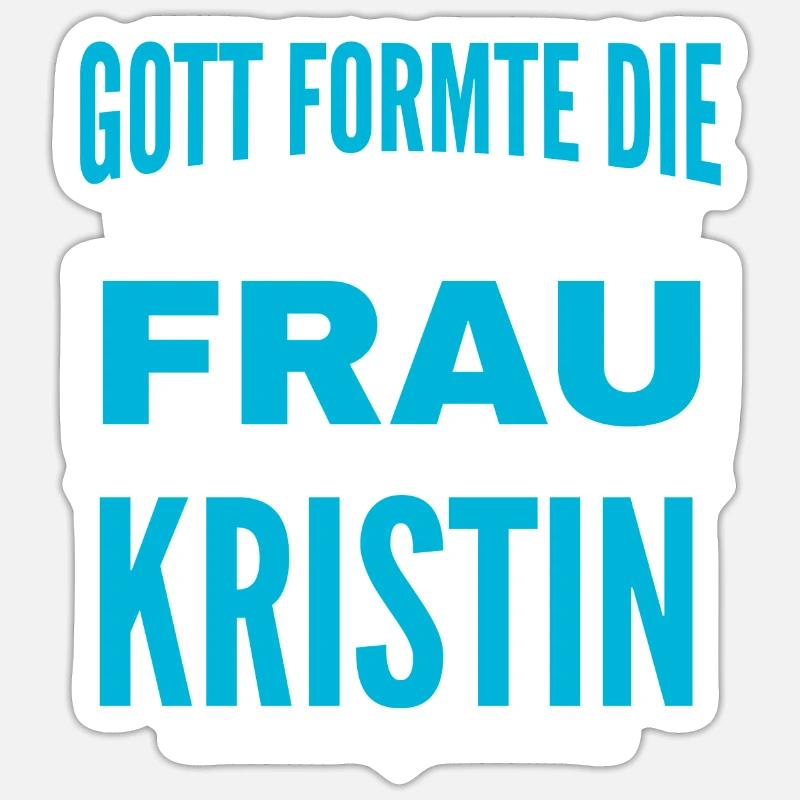 Conception du nom Kristin - Sticker taille S (10 x 10 cm) - blanc mat