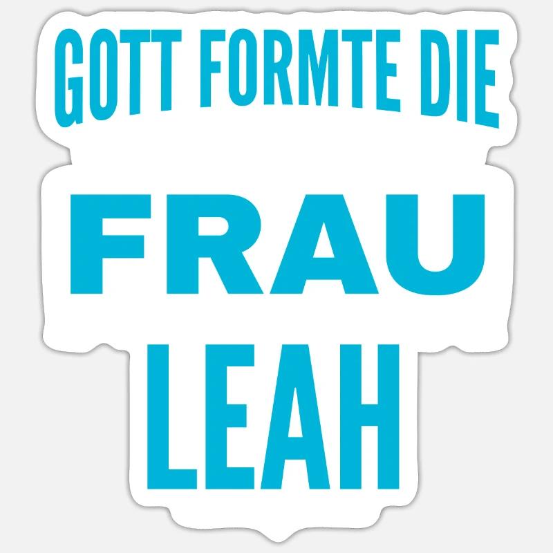 Leah Name Design Sticker size S (10 x 10 cm)