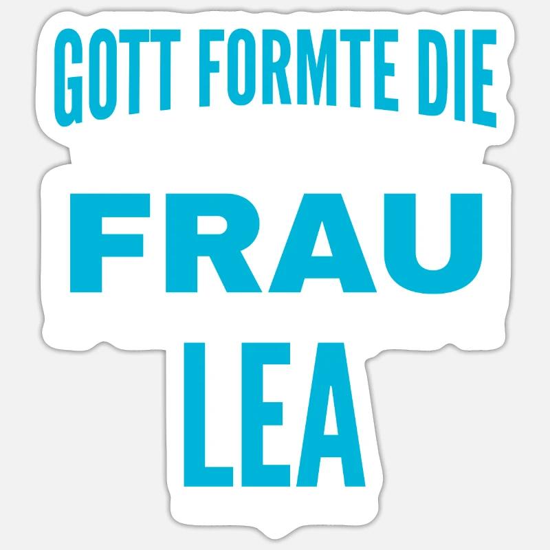 Lea Name Design - Sticker Größe S (10 x 10 cm) - Mattweiß