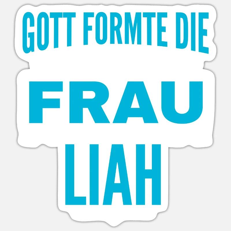 Liah Name Design - Sticker size S (10 x 10 cm) - white matte