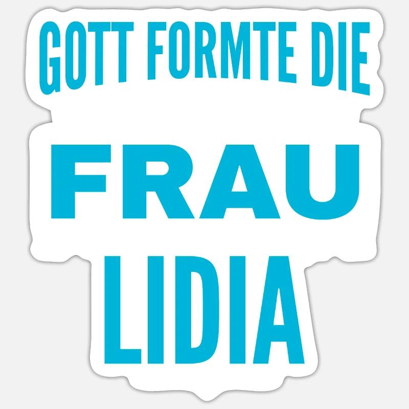 Conception du nom Lidia Sticker taille S (10 x 10 cm)
