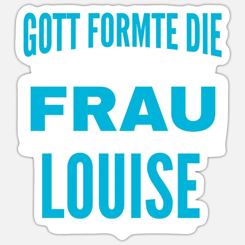 Louise Name Design - Sticker size S (10 x 10 cm) - white matte