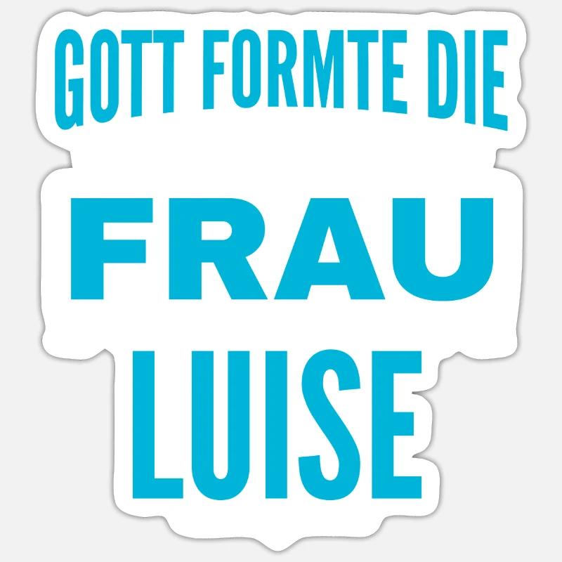 Luise Name Design - Sticker Größe S (10 x 10 cm) - Mattweiß