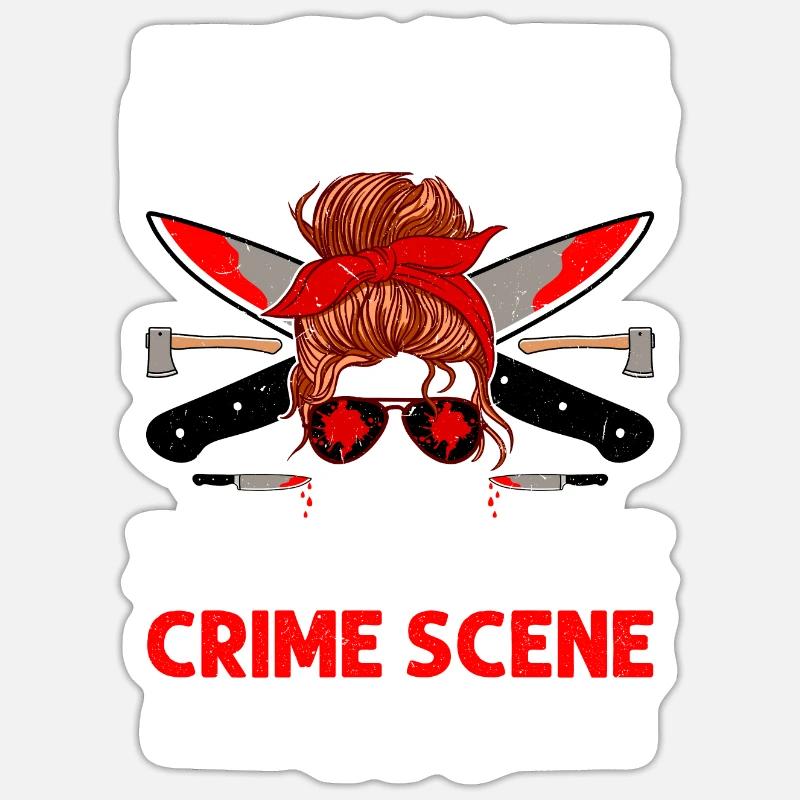 True Crime - Sticker size S (10 x 10 cm) - white matte
