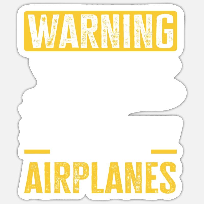 Pilot Airplane Lover - Sticker size S (10 x 10 cm) - white matte