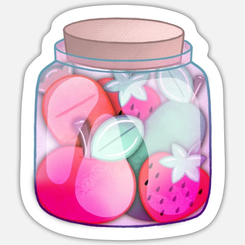Bicchiere da frutta Sticker formato S (10 x 10 cm)