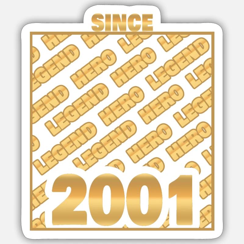2001 - Sticker size S (10 x 10 cm) - white matte