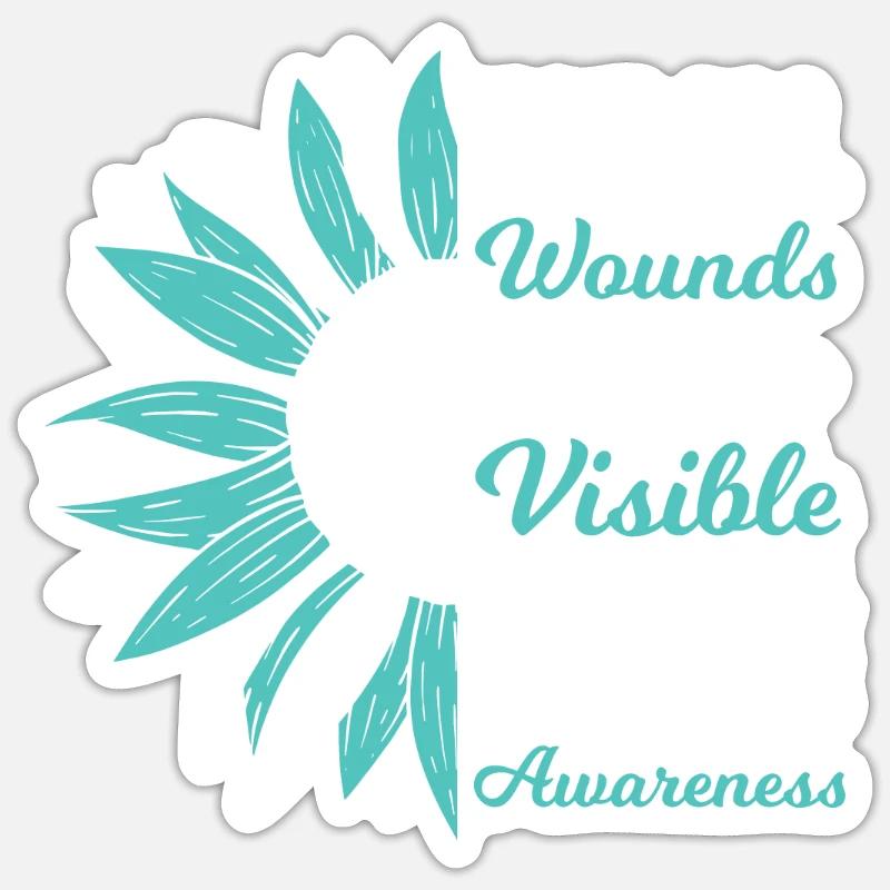 Interstitial Cystitis: Invisible Wounds Sticker size S (10 x 10 cm)