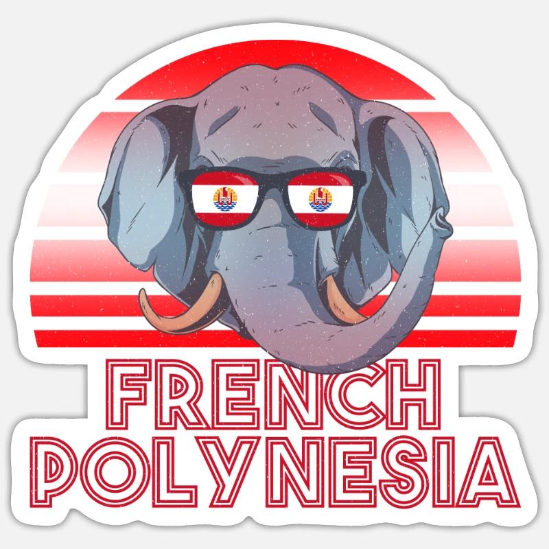French Polynesia - Sticker size S (10 x 10 cm) - white matte