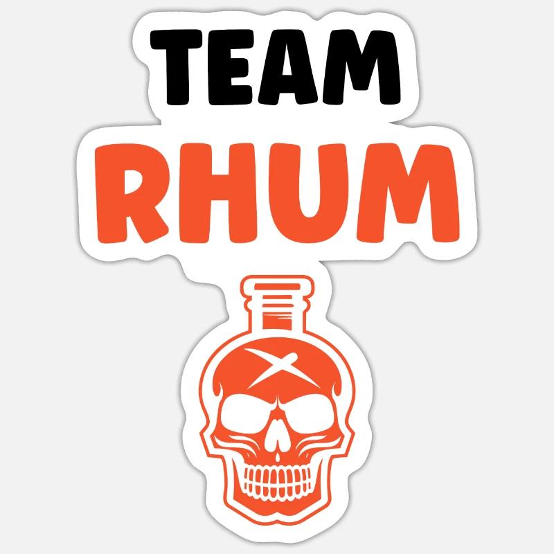 Rhum - Sticker taille S (10 x 10 cm) - blanc mat