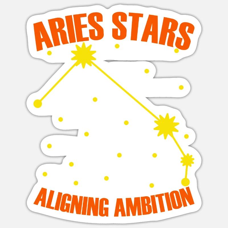 Widder Astrologie Sticker Größe S (10 x 10 cm)