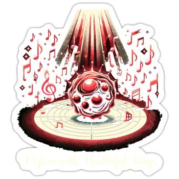 Red Light Therapy Low-level laser therapy for the - Sticker size S (10 x 10 cm) - white matte - Front