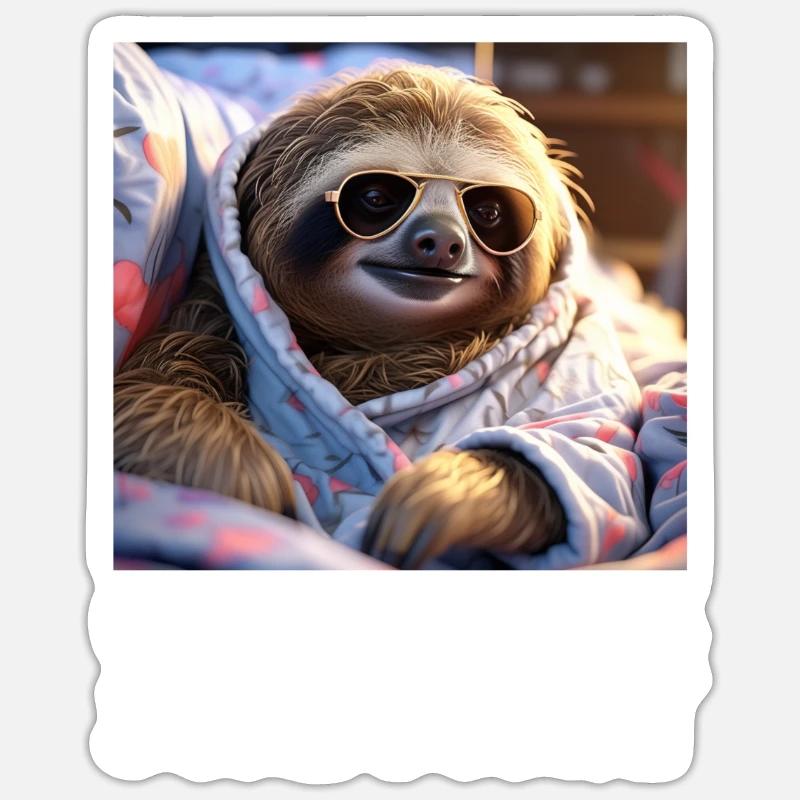 Sloth - Sticker size S (10 x 10 cm) - white matte