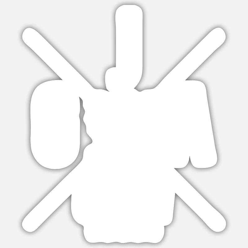 Jga Crew Junggesellenabschied - Sticker Größe S (10 x 10 cm) - Mattweiß