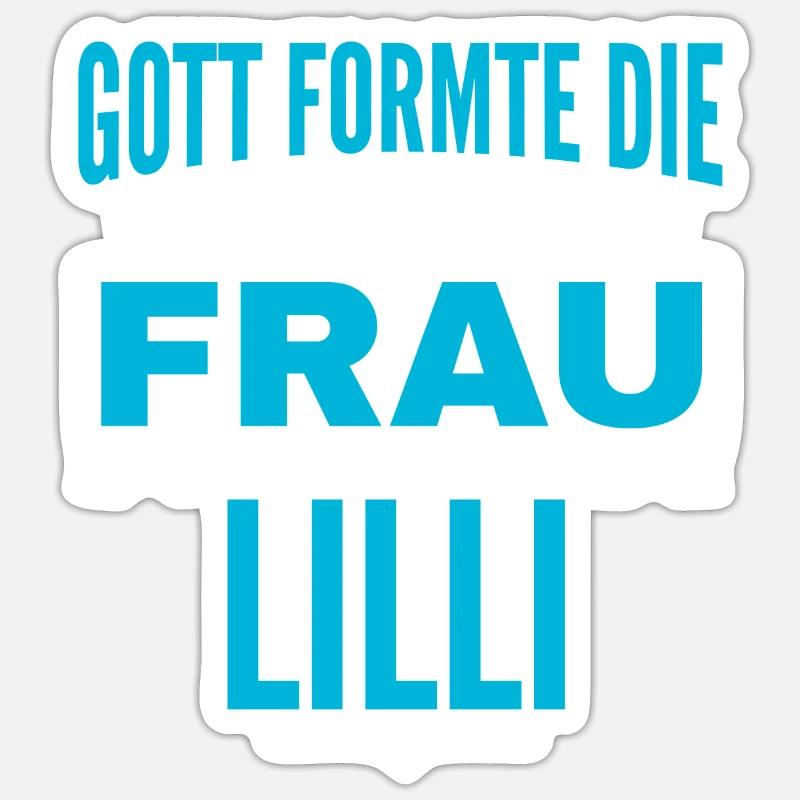 Conception du nom Lilli Sticker taille S (10 x 10 cm)