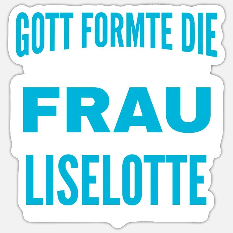Conception du nom Liselotte - Sticker taille S (10 x 10 cm) - blanc mat