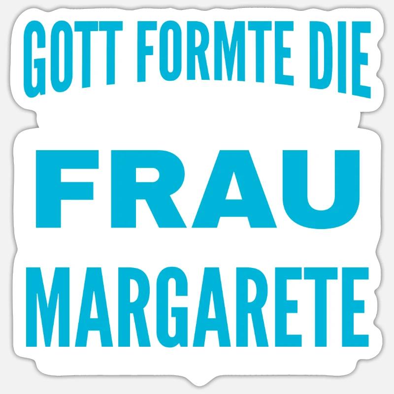 Margarete Name Design - Sticker taille S (10 x 10 cm) - blanc mat